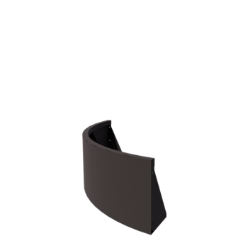 Zid de sprijin din oțel - Curbă exterioară - 100 x 100 x 40 cm - RAL7016 matt (gri antracit)