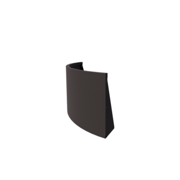 Zid de sprijin din oțel - Curbă exterioară - 100 x 100 x 60 cm - RAL7016 matt (gri antracit)