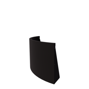 Zid de sprijin din oțel - Curbă exterioară - 100 x 100 x 60 cm - RAL9005 mat (negru)