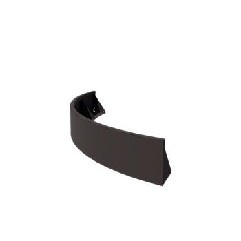Zid de sprijin din oțel - Curbă exterioară - 150 x 150 x 30 cm - RAL7016 mat (gri antracit)