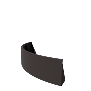 Zid de sprijin din oțel - Curbă exterioară - 150 x 150 x 40 cm - Altă culoare RAL