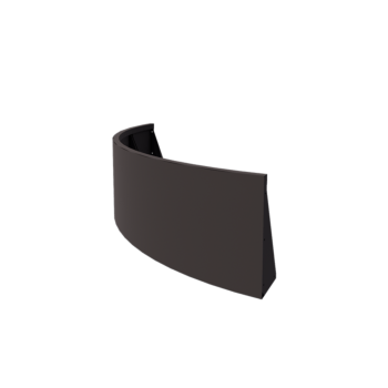 Zid de sprijin din oțel - Curbă exterioară - 150 x 150 x 50 cm - RAL7016 mat (gri antracit)