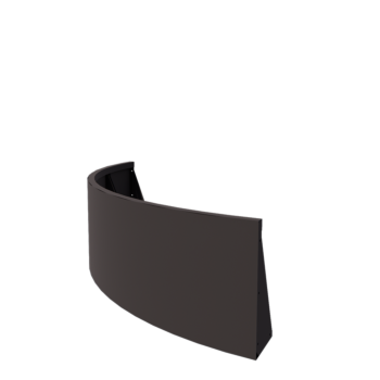 Zid de sprijin din oțel - Curbă exterioară - 150 x 150 x 50 cm - RAL7016 mat (gri antracit)