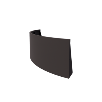 Zid de sprijin din oțel - Curbă exterioară - 150 x 150 x 60 cm - RAL7016 mat (gri antracit)