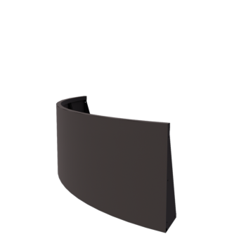 Zid de sprijin din oțel - Curbă exterioară - 150 x 150 x 60 cm - RAL7016 mat (gri antracit)