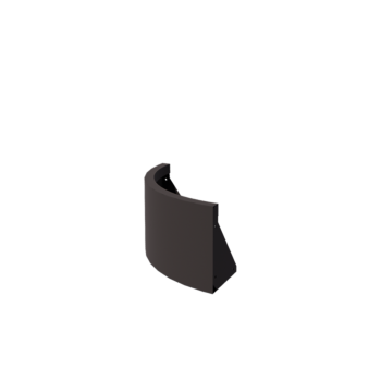 Zid de sprijin din oțel - Curbă exterioară - 50 x 50 x 30 cm - RAL7016 mat (gri antracit)