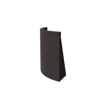 Zid de sprijin din oțel - Curbă exterioară - 50 x 50 x 60 cm - RAL7016 mat (gri antracit)