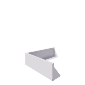 Zid de sprijin din oțel - Colț exterior - 100 x 100 x 30 cm - RAL9010 mat (alb)
