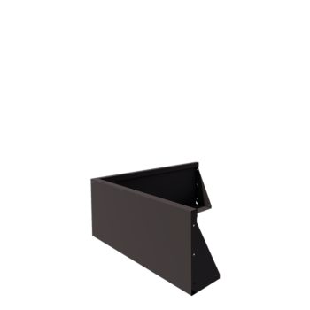 Zid de sprijin din oțel - Colț exterior - 100 x 100 x 40 cm - Altă culoare RAL