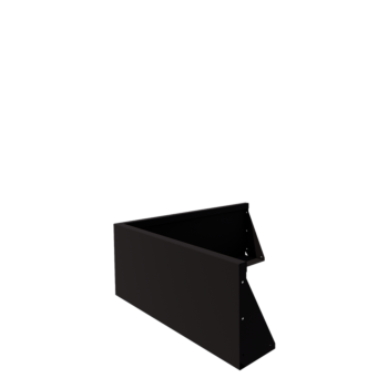 Zid de sprijin din oțel - Colț exterior - 100 x 100 x 40 cm - RAL9005 mat (negru)