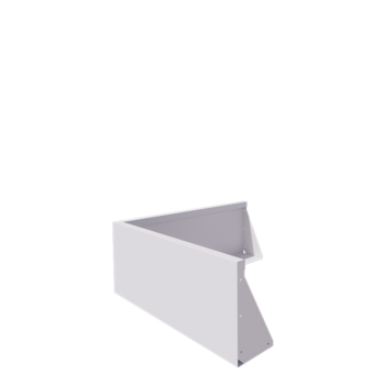 Zid de sprijin din oțel - Colț exterior - 100 x 100 x 40 cm - RAL9010 mat (alb)