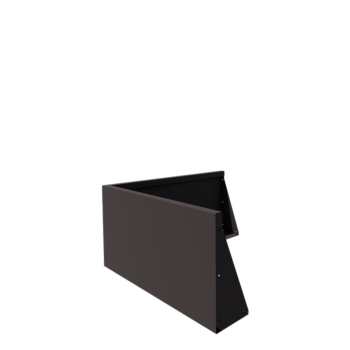 Zid de sprijin din oțel - Colț exterior - 100 x 100 x 50 cm - Altă culoare RAL