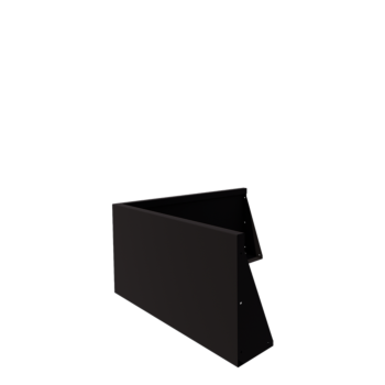 Zid de sprijin din oțel - Colț exterior - 100 x 100 x 50 cm - RAL9005 mat (negru)