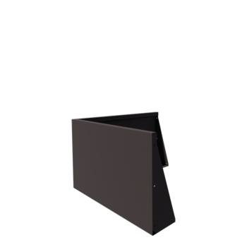 Zid de sprijin din oțel - Colț exterior - 100 x 100 x 60 cm - Altă culoare RAL