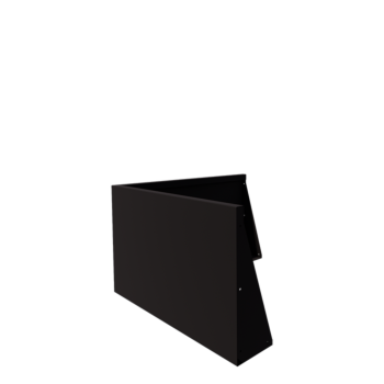 Zid de sprijin din oțel - Colț exterior - 100 x 100 x 60 cm - RAL9005 mat (negru)