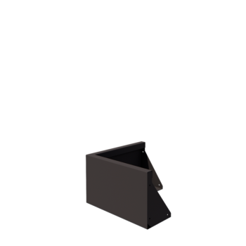 Zid de sprijin din oțel - Colț exterior - 50 x 50 x 30 cm - Altă culoare RAL