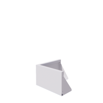 Zid de sprijin din oțel - Colț exterior - 50 x 50 x 30 cm - RAL9010 mat (alb)