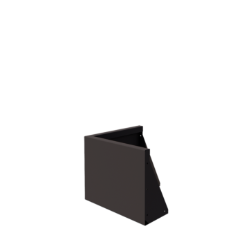 Zid de sprijin din oțel - Colț exterior - 50 x 50 x 40 cm - Altă culoare RAL