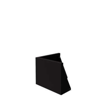 Zid de sprijin din oțel - Colț exterior - 50 x 50 x 40 cm - RAL9005 mat (negru)