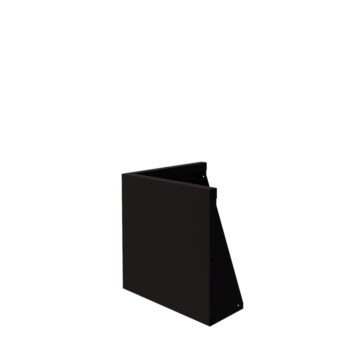 Zid de sprijin din oțel - Colț exterior - 50 x 50 x 50 cm - RAL9005 mat (negru)