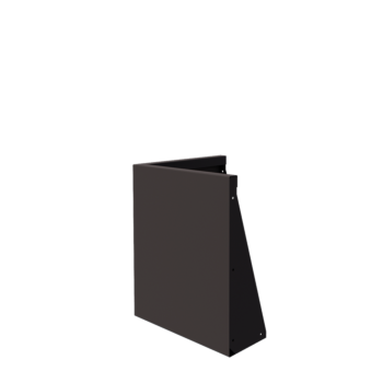 Zid de sprijin din oțel - Colț exterior - 50 x 50 x 60 cm - Altă culoare RAL