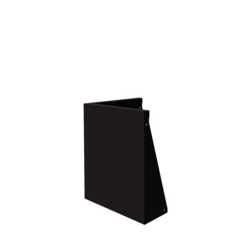 Zid de sprijin din oțel - Colț exterior - 50 x 50 x 60 cm - RAL9005 mat (negru)
