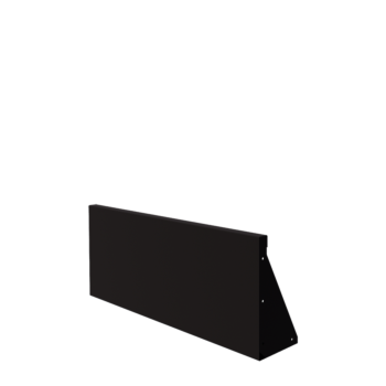 Zid de sprijin din oțel - Drept - 100 x 40 cm - RAL9005 mat (negru)