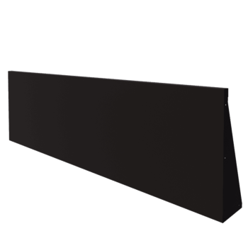 Zid de sprijin din oțel - Drept - 200 x 60 cm - RAL9005 mat (negru)