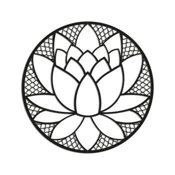 Decor de perete din metal Floare de lotus