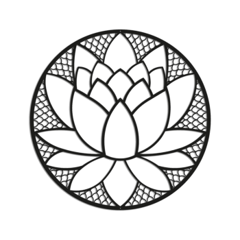 Decoratiuni perete din metal - Floare de lotus Small - 50 x 50 cm