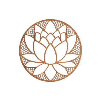Decor de perete din oțel corten Floare de lotus