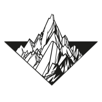 Decoratiuni perete din metal - Munte Small - 45,9 x 60 cm