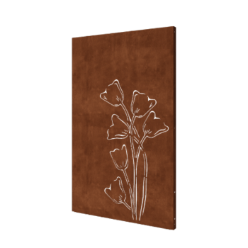 Panou de grădină din oțel corten lalea asimetric 120 x 6 x 190 cm