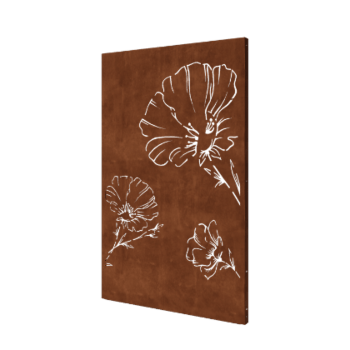 Panou de grădină din oțel corten mac 120 x 6 x 190 cm