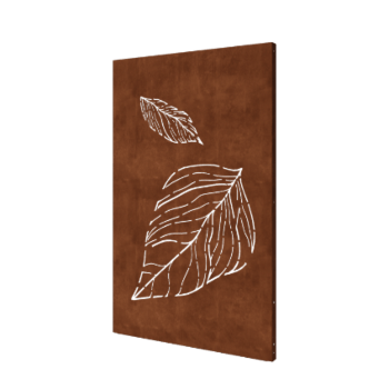 Panou decorativ din oțel corten - Frunze 2 - 120 x 6 x 190 cm