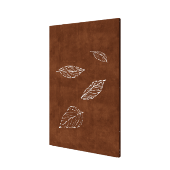 Panou decorativ din oțel corten - Frunze 3 - 120 x 6 x 190 cm