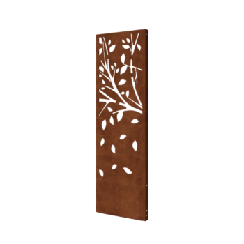 Panou decorativ din oțel corten - Copac - Partea 3 - 60 x 6 x 190 cm