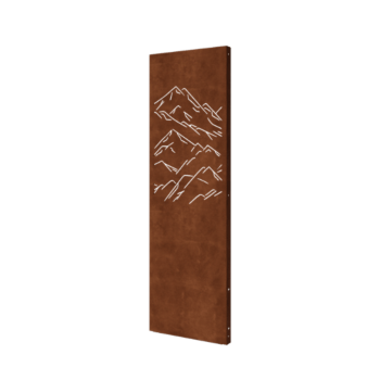 Panou decorativ din oțel corten - Munți 1 - 60 x 6 x 190 cm