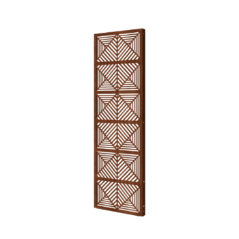 Panou decorativ din oțel corten - Linii 1 - 60 x 6 x 190 cm