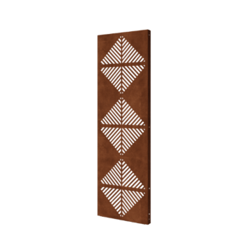 Panou decorativ din oțel corten - Linii 4 - 60 x 6 x 190 cm