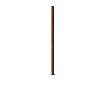 Stâlp de suport din oțel corten bază plată colț cu 190 x 6 x 6 cm