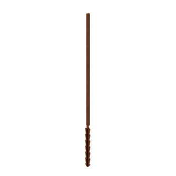 Stâlp de suport din oțel corten formă dreaptă știft de susținere cu 190 x 6 x 3 cm