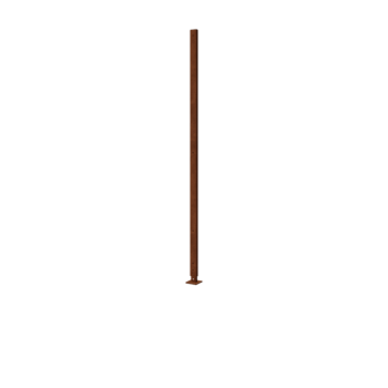 Stâlp de suport din oțel corten formă dreaptă bază plată cu 190 x 6 x 3 cm