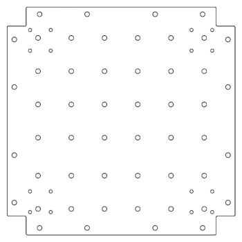 Placă de bază din oțel galvanizat - 50 x 50 cm