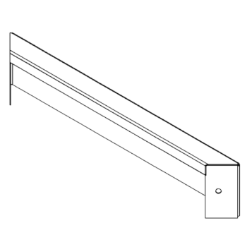 Jardinieră din oțel - Panou - 10 x 50 cm - RAL7016 mat (gri antracit)