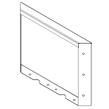 Jardinieră din oțel - Panou - 30 x 40 cm - RAL7016 mat (gri antracit)