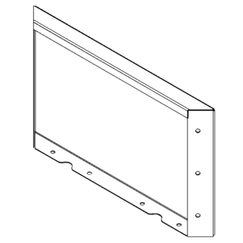 Jardinieră din oțel - Panou - 30 x 50 cm - RAL7016 mat (gri antracit)