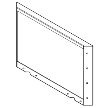 Jardinieră din oțel - Panou - 40 x 60 cm - RAL9010 mat (alb)