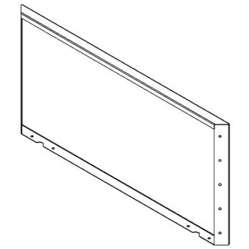 Jardinieră din oțel - Panou - 50 x 100 cm - RAL7016 mat (gri antracit)