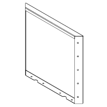 Jardinieră din oțel - Panou - 50 x 50 cm - RAL9010 mat (alb)
